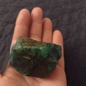 787 Ct Natural Translucent Zambia Green Emerald Rough Loose Gemstone